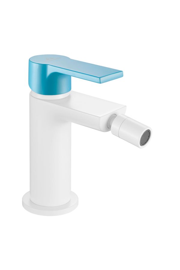 grifo bide blanco azul